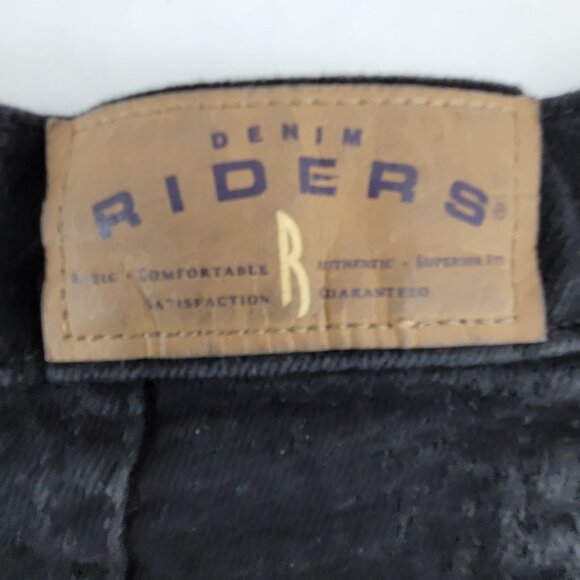 Vtg Lee Riders Jeans Womens 16 TALL Black High Rise Mom Stretch Heavyweight EUC - Picture 5 of 13